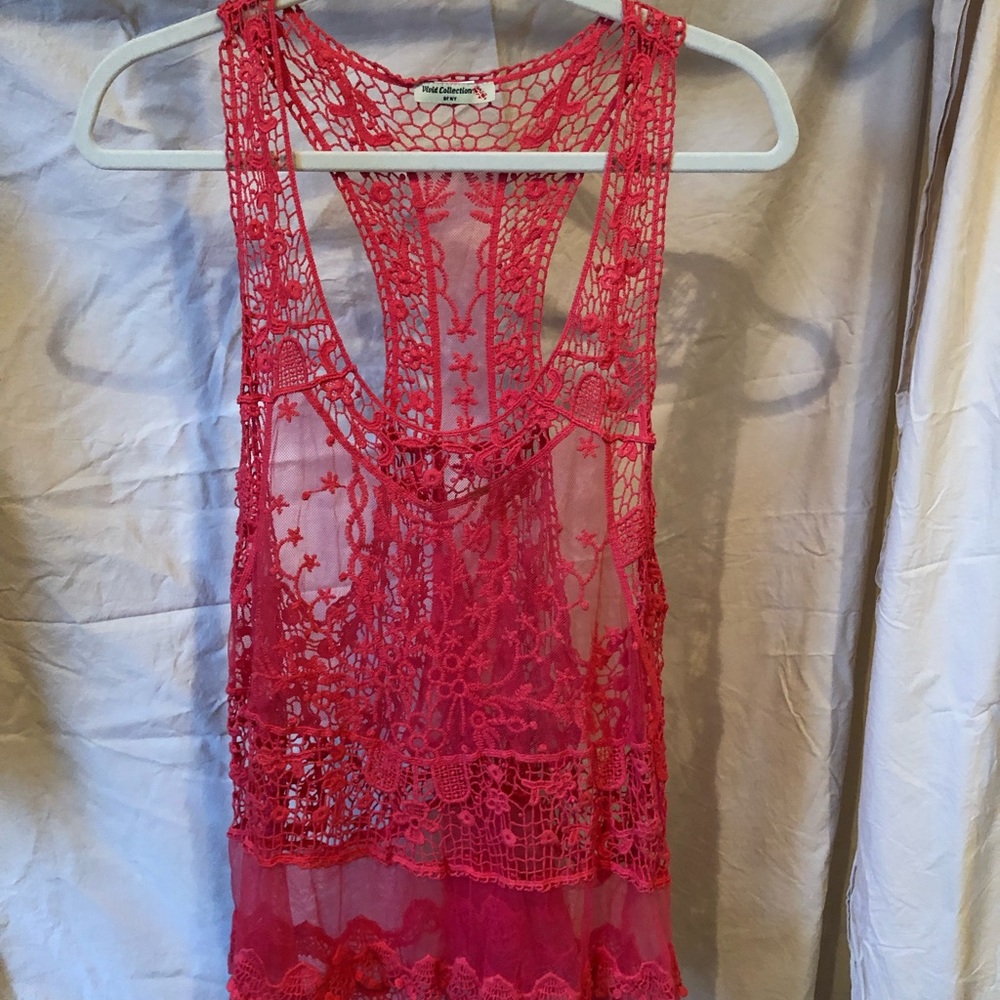 SOLD Lace layering top size large